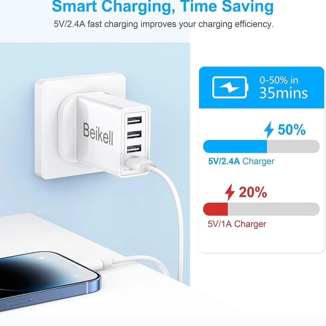 شارژر 4 پورت 25 وات beikell ups-220